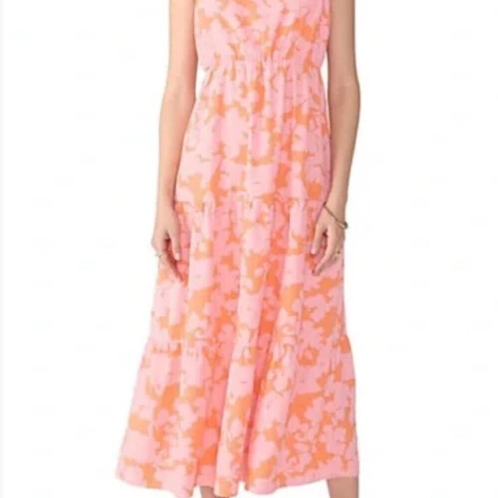 Pink Orange Floral Maxi